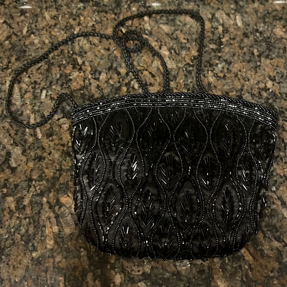 Bead black fashion purse
